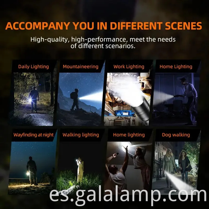 Mini linterna, aleación de aluminio S3-A, linterna de iluminación al aire libre de zoom variable